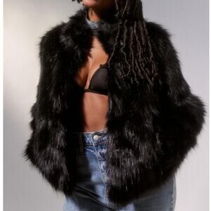 Unreal Fur Midnight Black Teddy Jacket